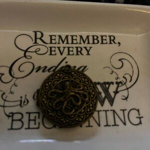 Brass octopus locket pendant